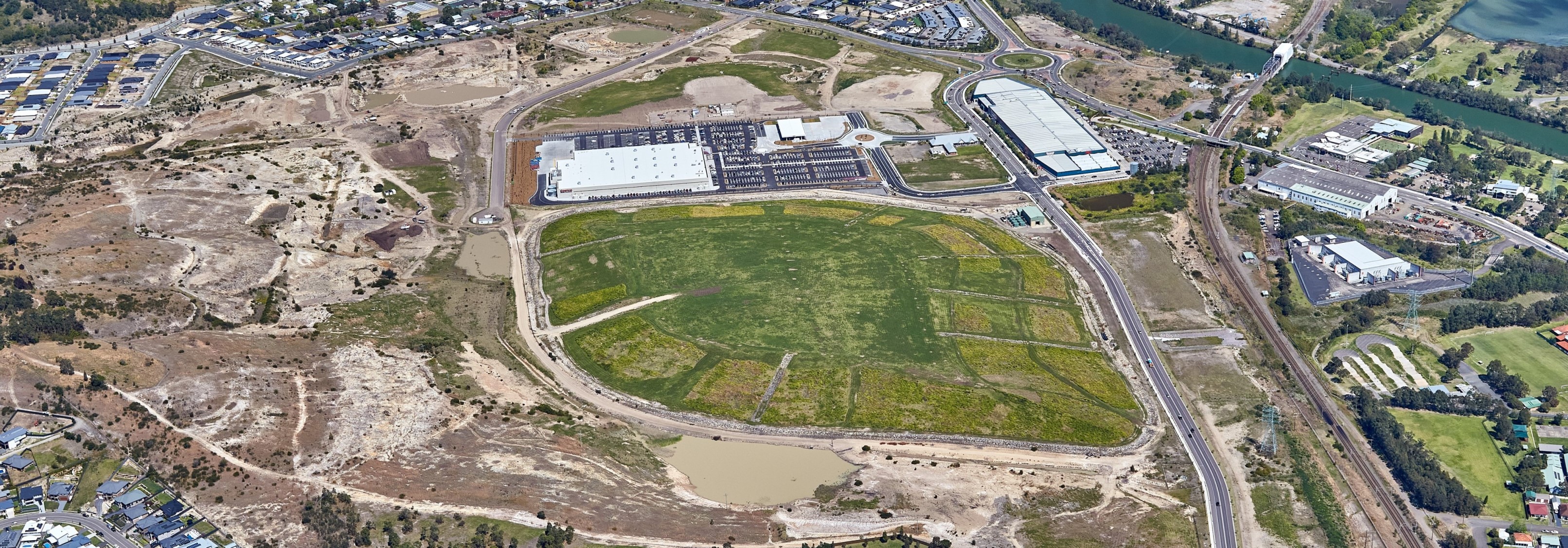 Aerial image of Cockle Creek precinct