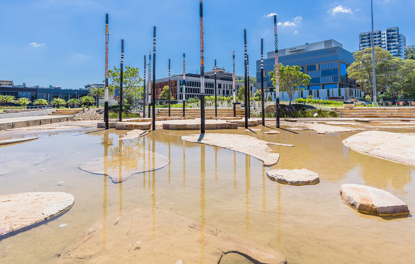 Leagues Club Park tidal terrace sandstones - 1350 x 860