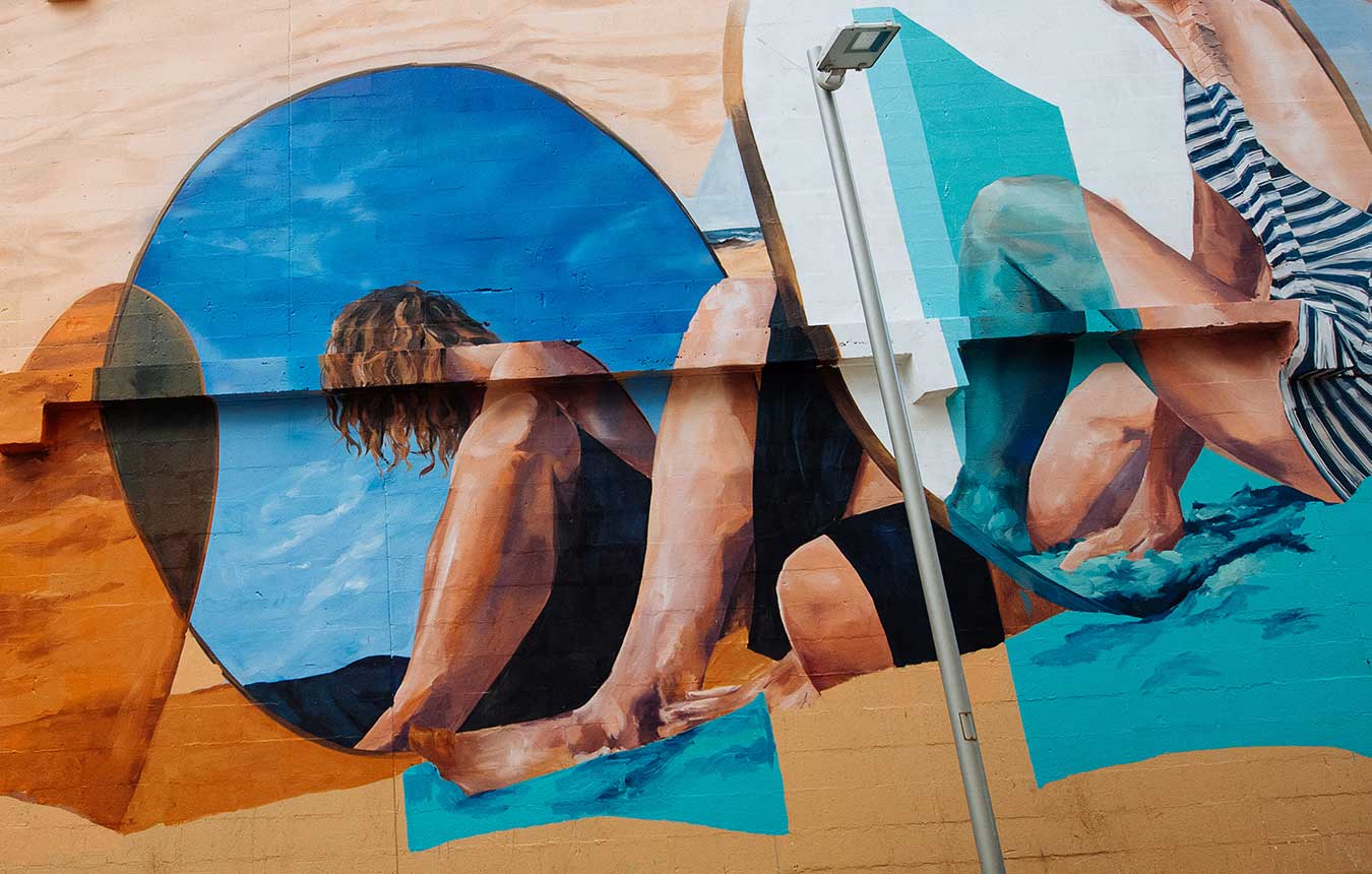 Bronte Naylor mural, The Big Picture Fest Newcastle 2020