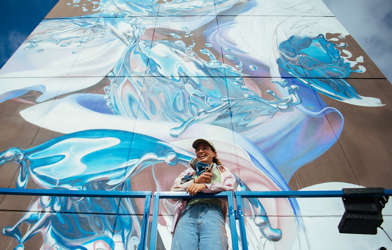Rosie Woods mural, The Big Picture Fest Newcastle 2022 (Photo by Lee Illfield)