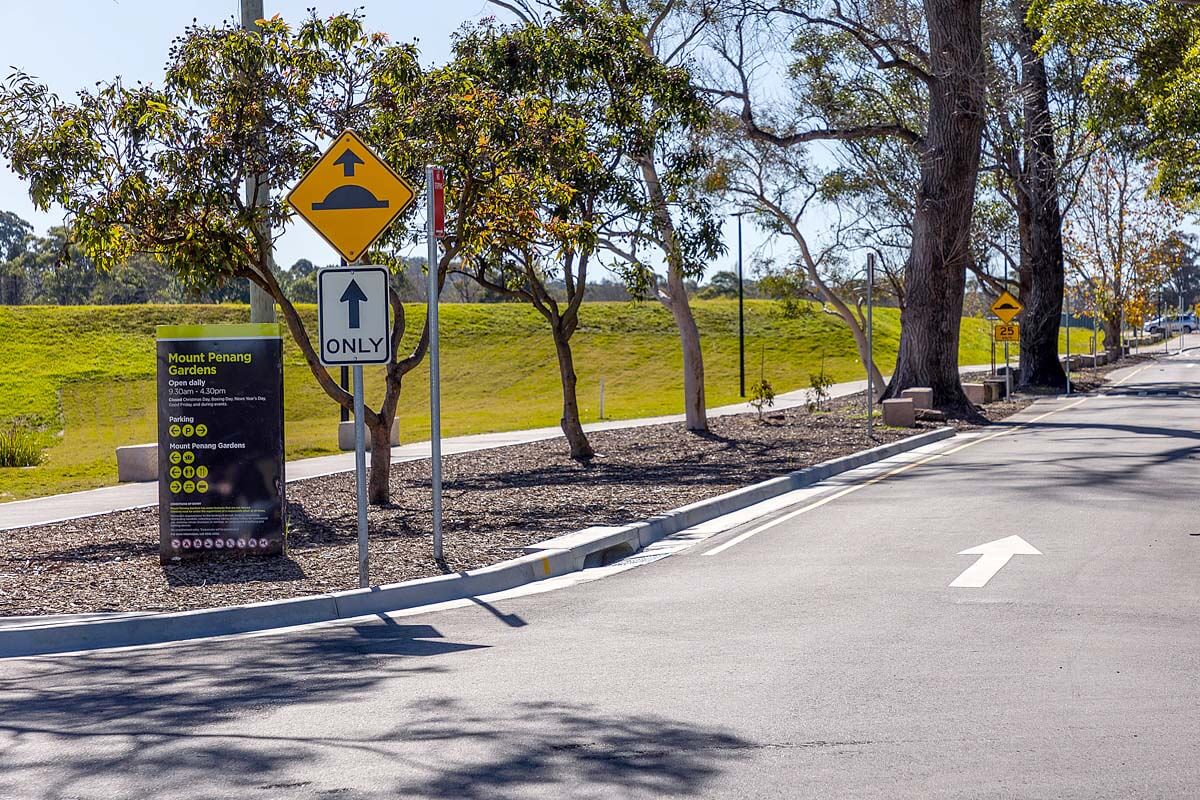 Parklands Road upgrade at Mount Penang Parklands. Credit: Hunter and Central Coast Development Corporation