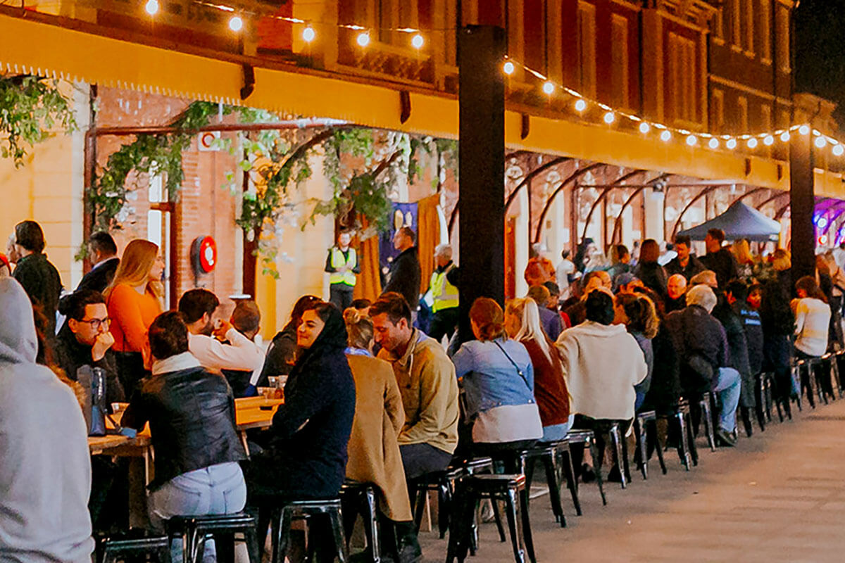 Groups of people at the launch of The Station, Newcastle. Credit: Hunter and Central Coast Development Corporation