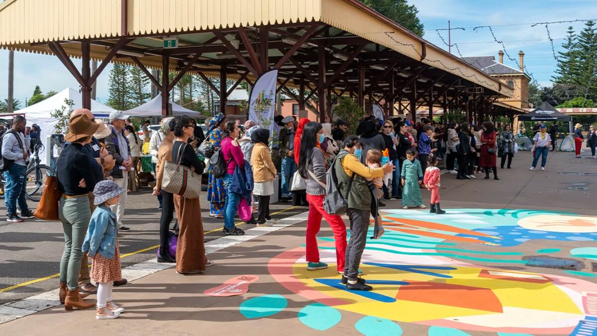 A multicultural festival at the revitalised former city railway station in Newcastle.