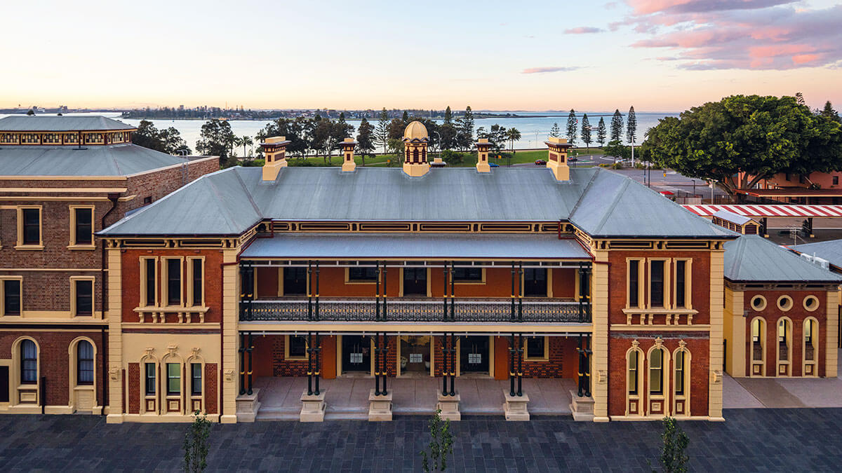 The historic Station building in Newcastle